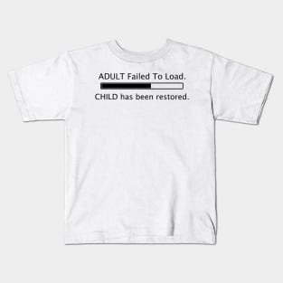 Adult failed to load (Black) Kids T-Shirt